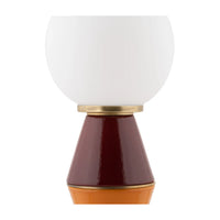 MARIONI | PALM SMALL BURGUNDY AND ORANGE TABLE LAMP