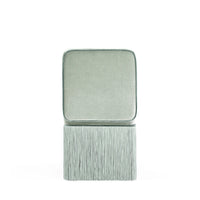 LORENZA BOZZOLI COUTURE | SQUARE LIGHT MINT VELVET WITH FRINGES CHAIR