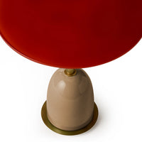 MARIONI | PINS ROUND RED CERAMIC AND GLASS SIDE TABLE