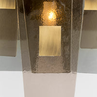 OFFICINA LUCE | SLIVER BRUSHED BRASS AND GLASS 3-LIGHTS WALL LAMP