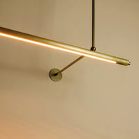 RENZO SERAFINI | METTINFILA BRUSHED BRASS LED PENDANT LIGHT & COAT RACK