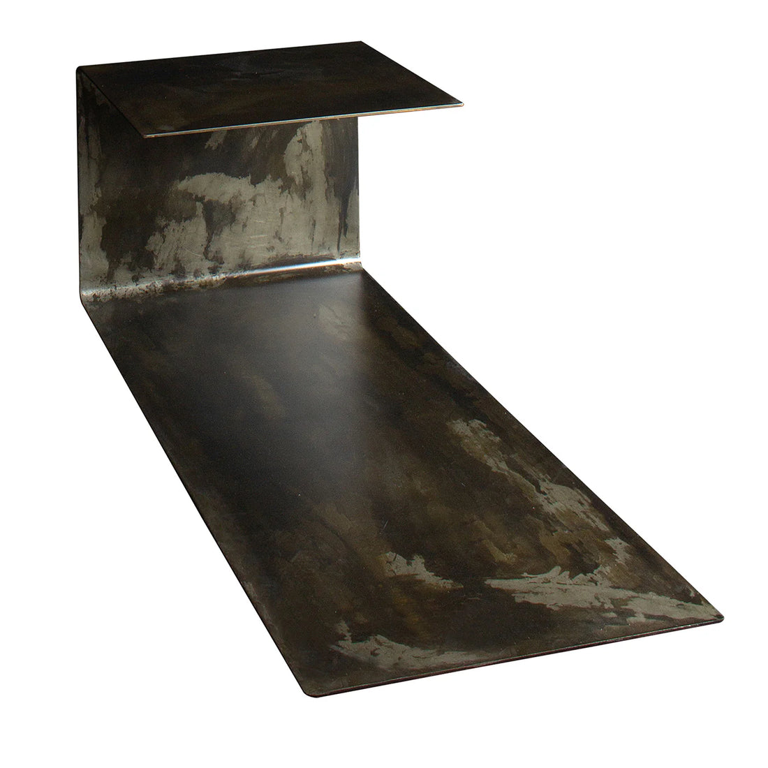 RENZO SERAFINI | TERRA GRAY STEEL SIDE TABLE WITH LED LIGHT