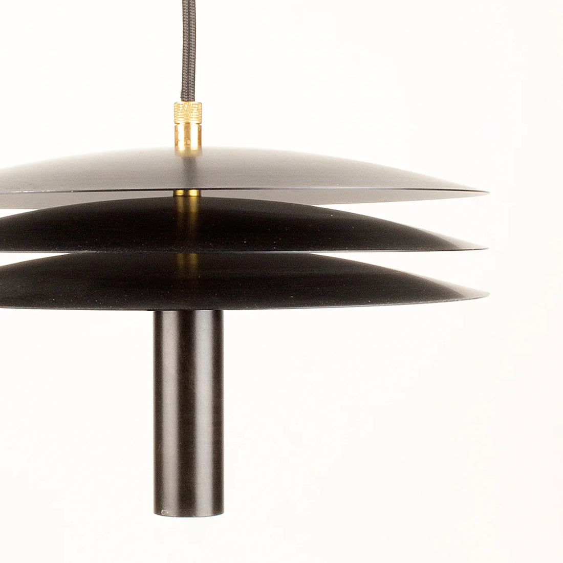 RENZO SERAFINI | ISOLATORE 250 DARK ACID IRON & BRASS PENDANT LIGHT