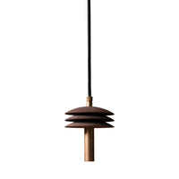 RENZO SERAFINI | ISOLATORE 100 BROWN IRON & BRASS PENDANT LAMP