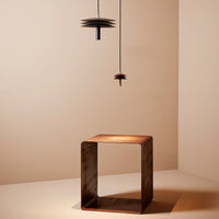 RENZO SERAFINI | ISOLATORE 250 DARK ACID IRON & BRASS PENDANT LIGHT