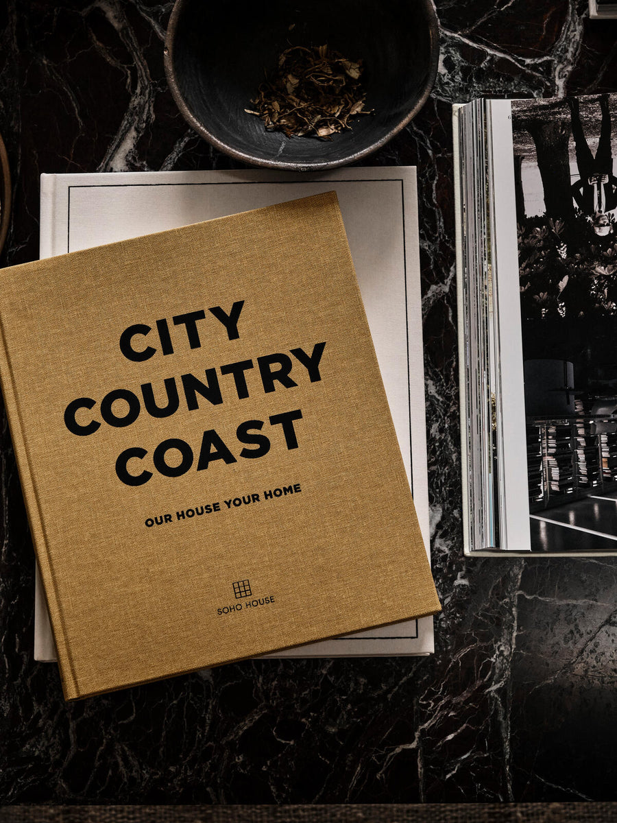 Soho home City Country Coast book
Hardback publication. Linen-bound cover. Recipes, cocktails, Soho House interiors.