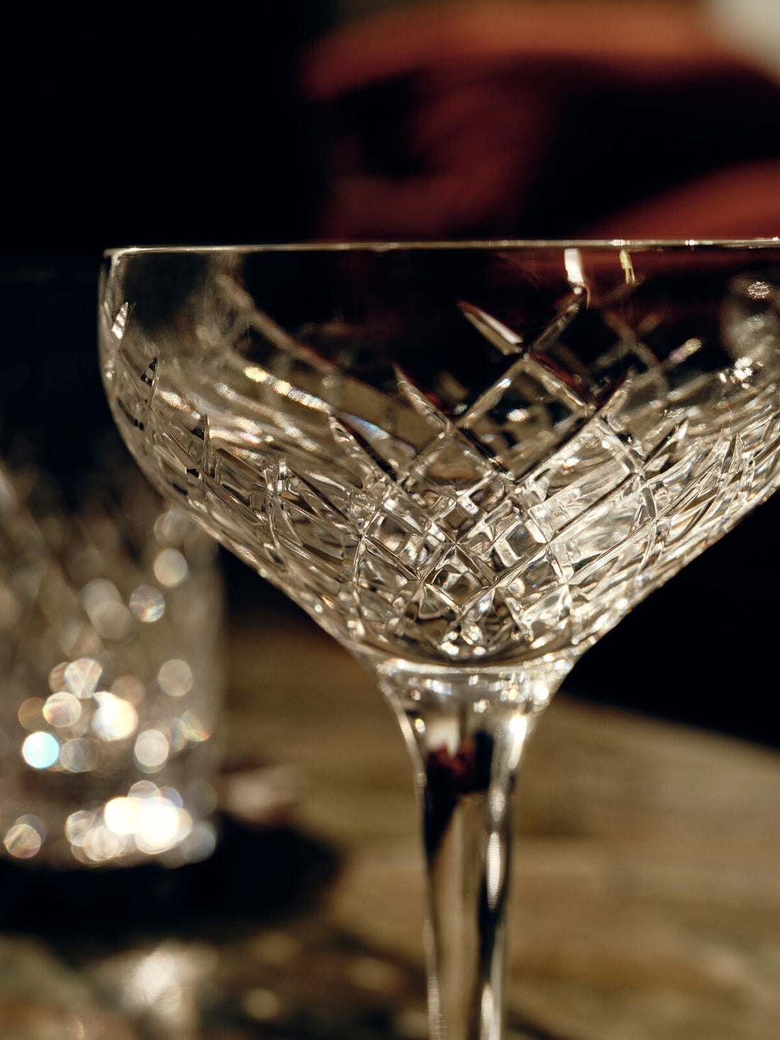 BARWELL CUT CRYSTAL CHAMPAGNE COUP | SET OF FOUR