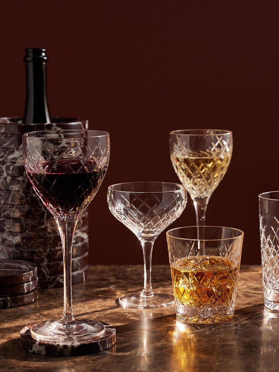 BARWELL CUT CRYSTAL CHAMPAGNE COUP | SET OF FOUR