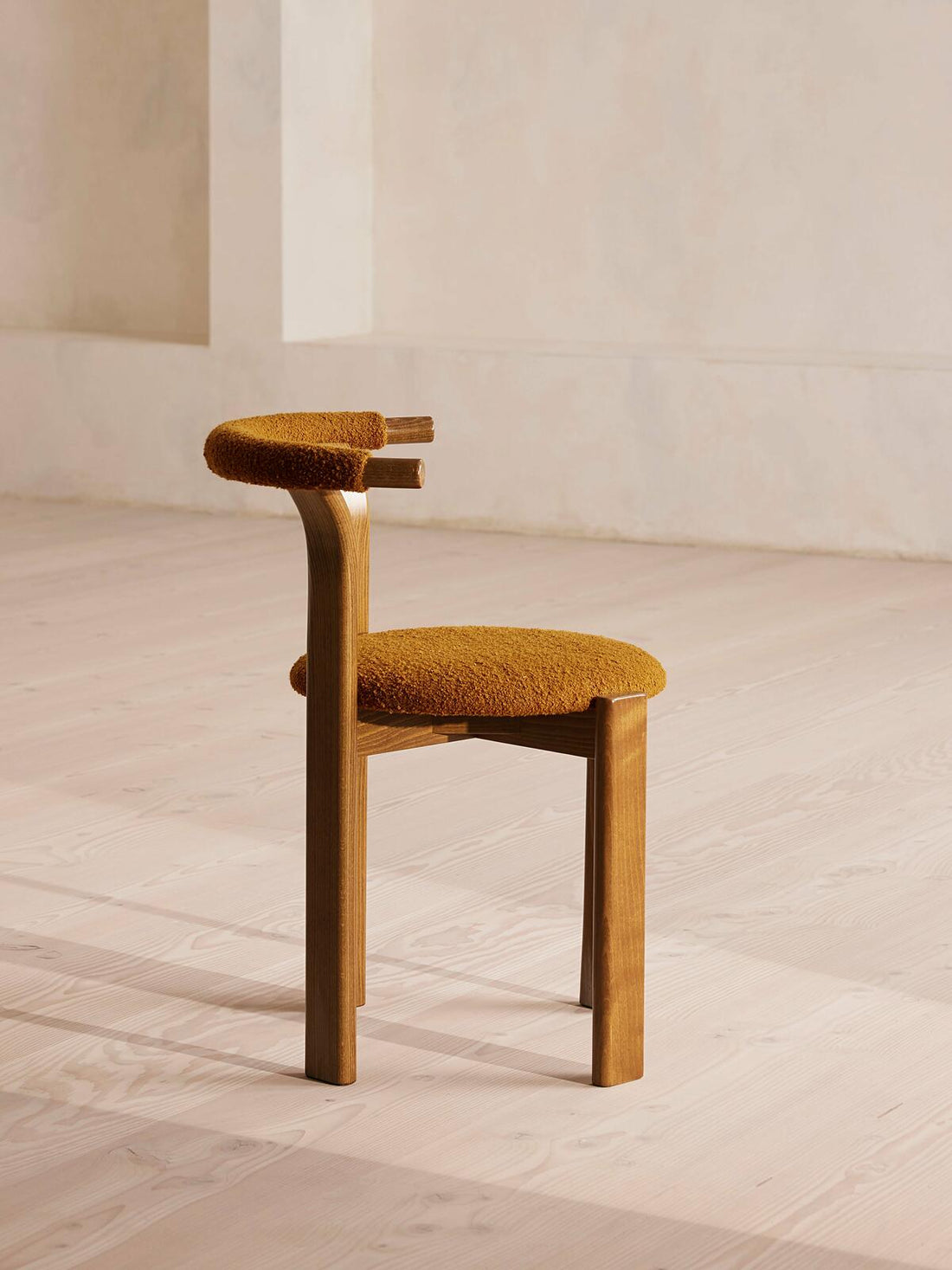 PAIR OF ZITA DINING CHAIRS | BOUCLE | MUSTARD