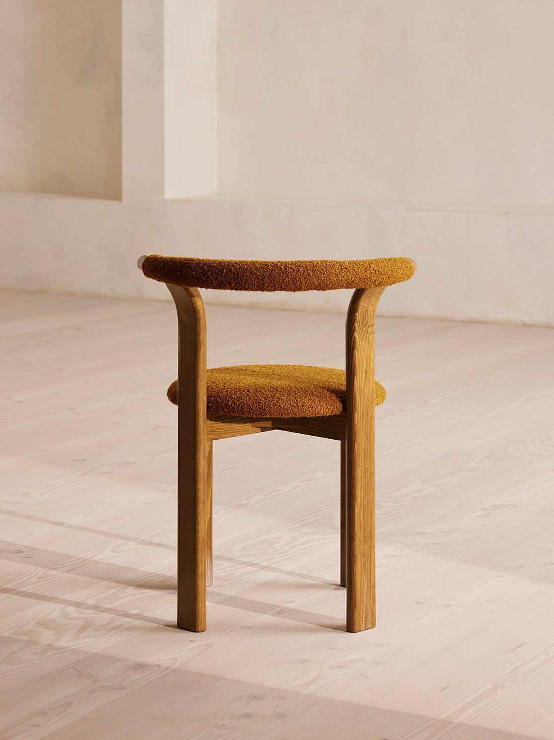 PAIR OF ZITA DINING CHAIRS | BOUCLE | MUSTARD
