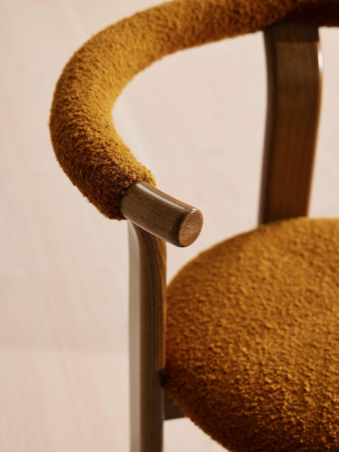 PAIR OF ZITA DINING CHAIRS | BOUCLE | MUSTARD