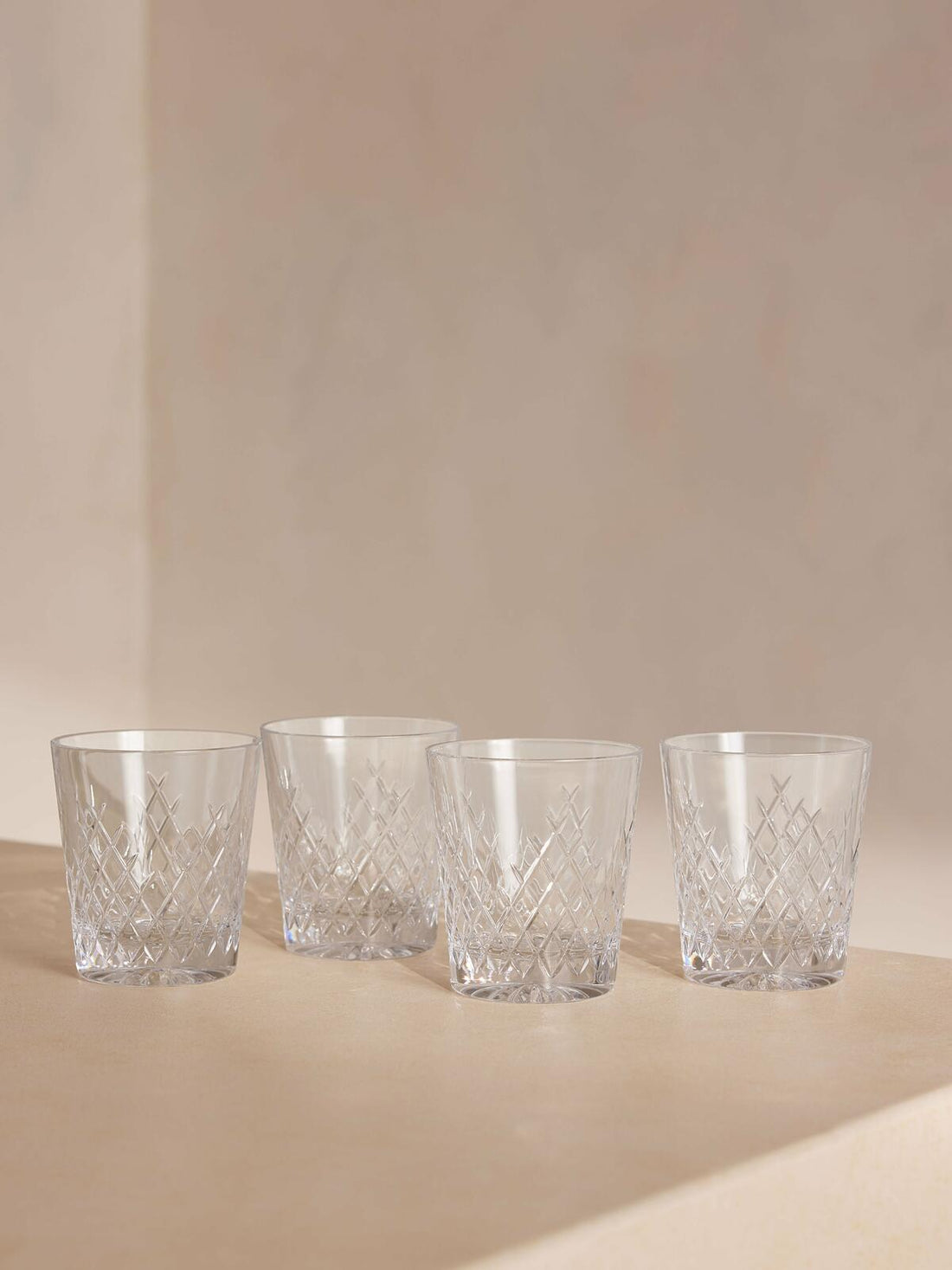 BARWELL CUT CRYSTAL ROCKS GLASS | SET OF FOUR