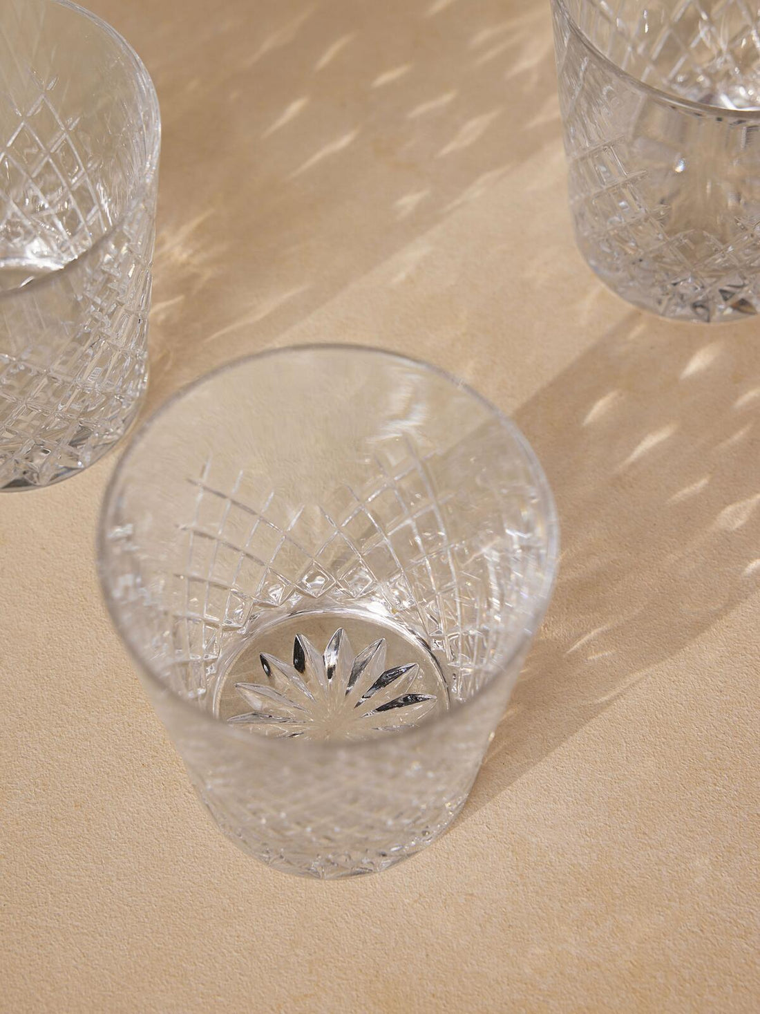 BARWELL CUT CRYSTAL ROCKS GLASS | SET OF FOUR