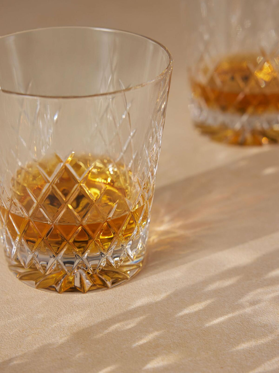 BARWELL CUT CRYSTAL ROCKS GLASS | SET OF FOUR