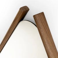 MORICA DESIGN | WOOD EYE BIS PAIR OF MIRRORS WITH SOLID WALNUT WOOD FRAME