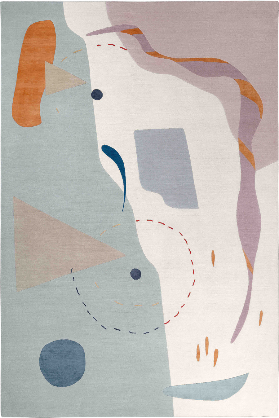 The Rug Company Future Form Dancer Handknotted Wool & Silk Rug