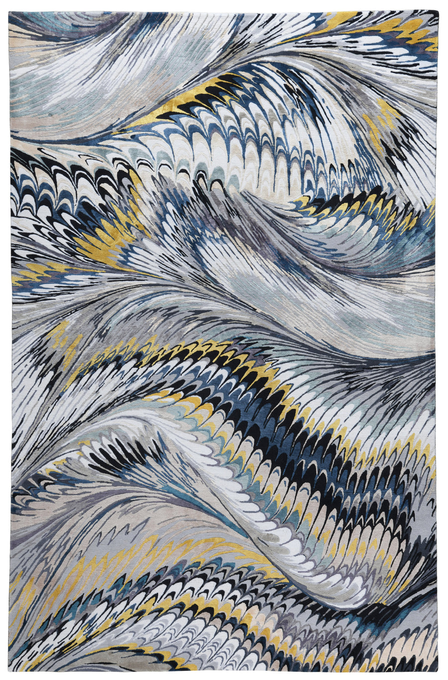 MARY KATRANTZOU | FEATHER MARBLE | MIDNIGHT