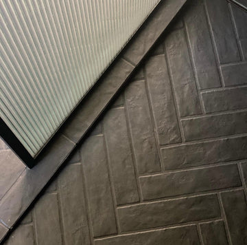 The Tile People Marazzi Bricco Porcelain Wall and Floor Tile. Herringbone layout