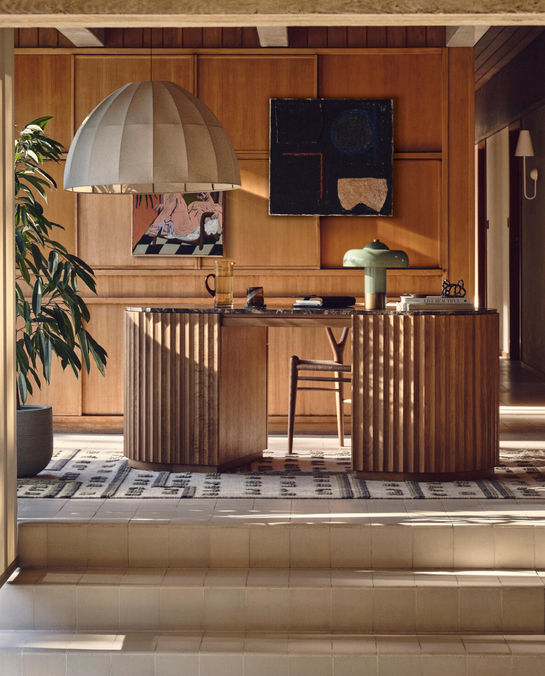 RAILTON DESK | DARK EMPERADOR MARBLE