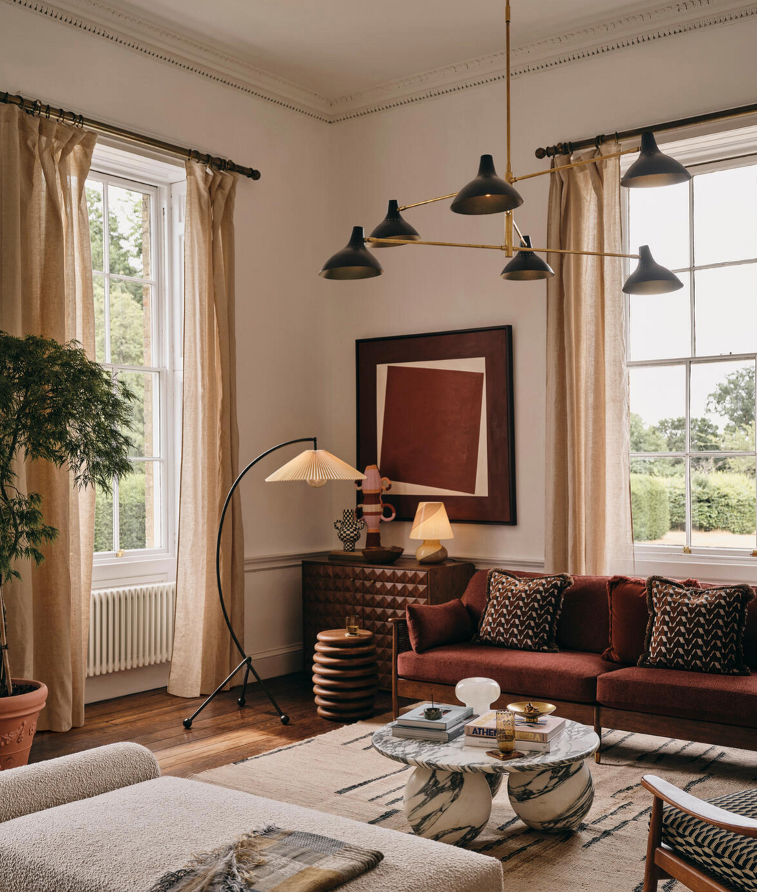 OLIVER MID CENTURY CHANDELIER