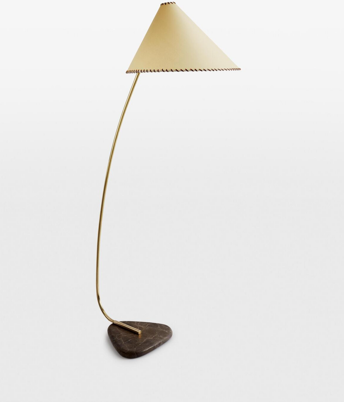 Soho Home Lina Floor Lamp. Made of leather, brass and marble