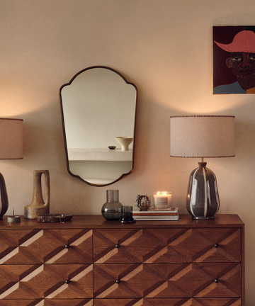 Soho Home Betty Antique Brass Mirror Short