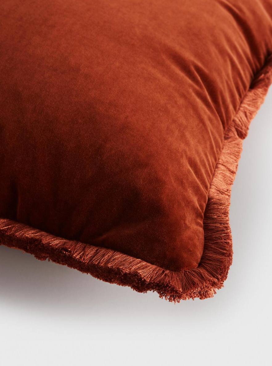MARGEAUX LARGE SQUARE CUSHION | RUST