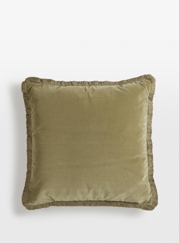 MARGEAUX LARGE SQUARE CUSHION | LICHEN