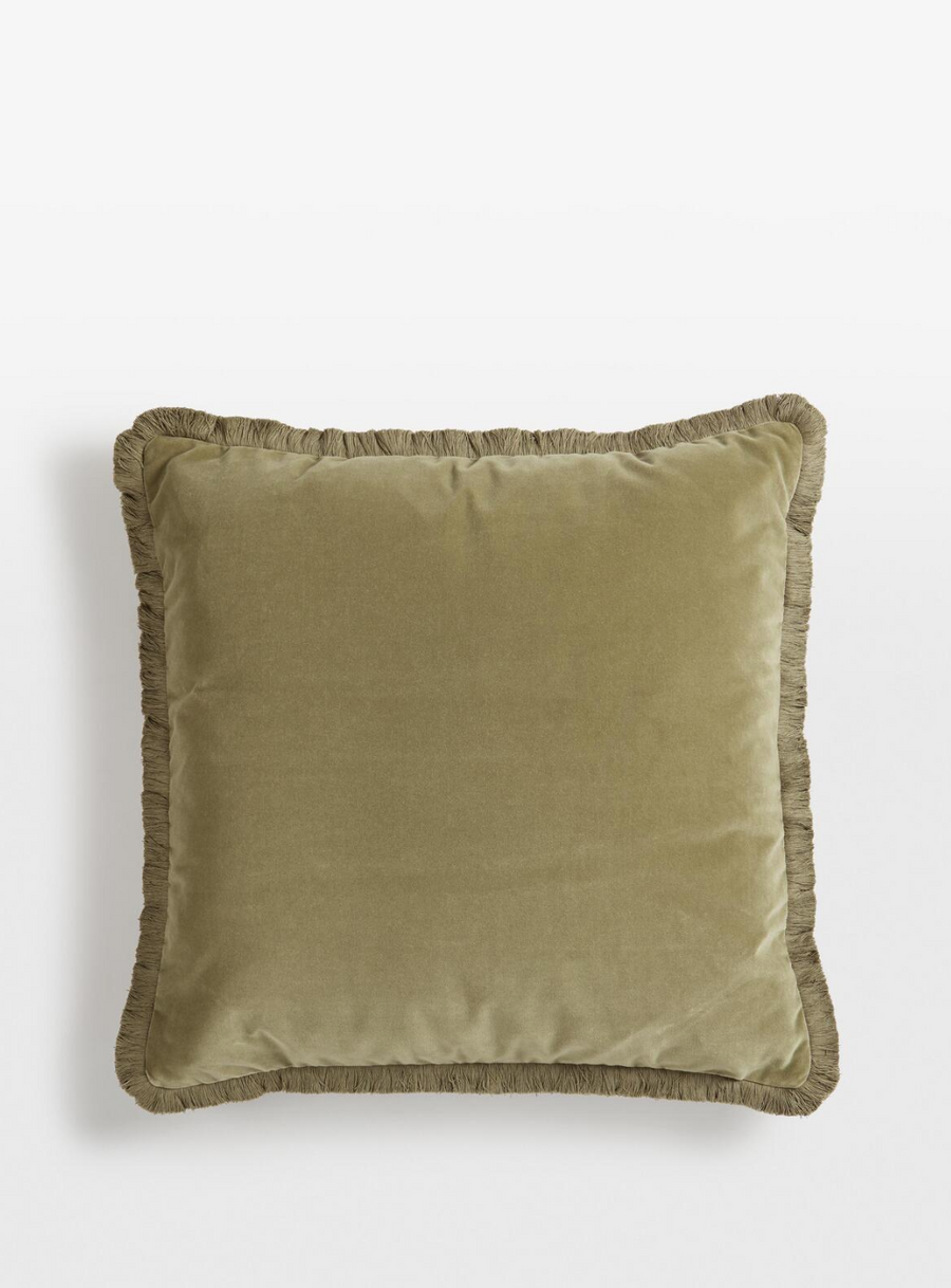 MARGEAUX LARGE SQUARE CUSHION | LICHEN