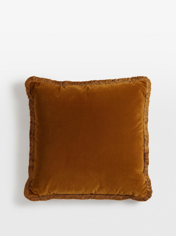 MARGEAUX LARGE SQUARE CUSHION | MUSTARD