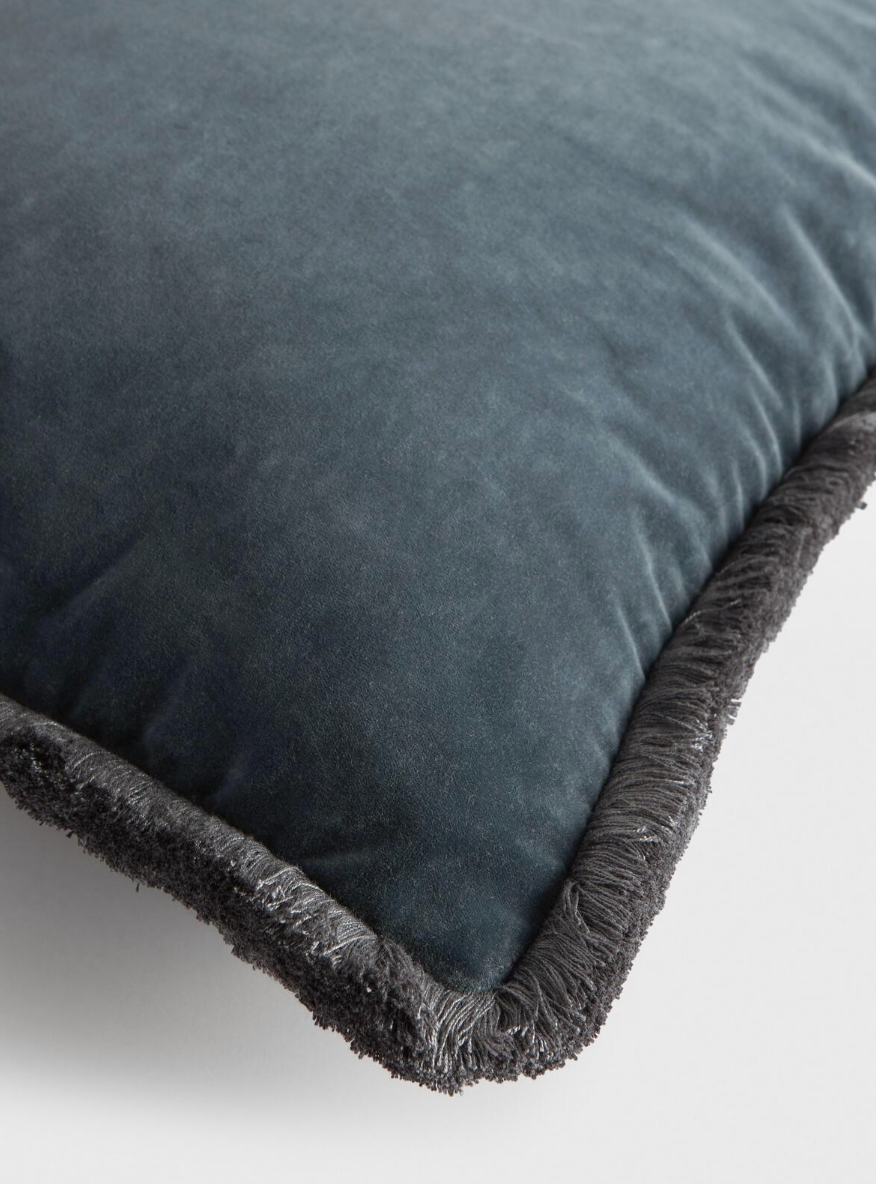 MARGEAUX LARGE SQUARE CUSHION | GREY BLUE