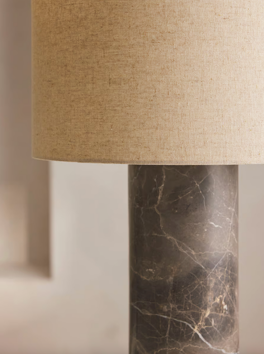 REMI STONE TABLE LAMP | BROWN MEDIUM