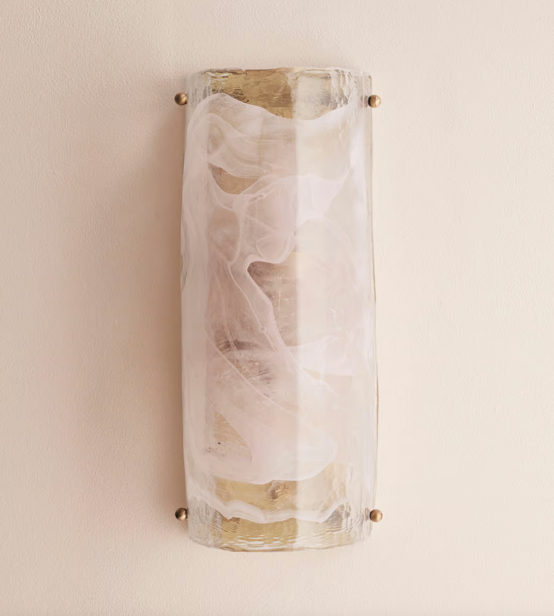 Soho Home. Venetian glass wall light, wall sconce. Handmade in Italy, real brass accents. Inspired by Soho House.