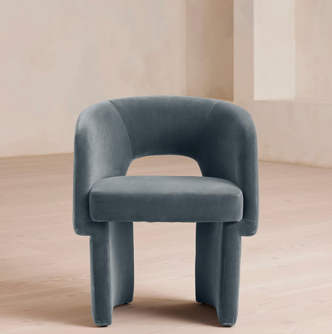 MORRELL CHAIR | GREY BLUE VELVET