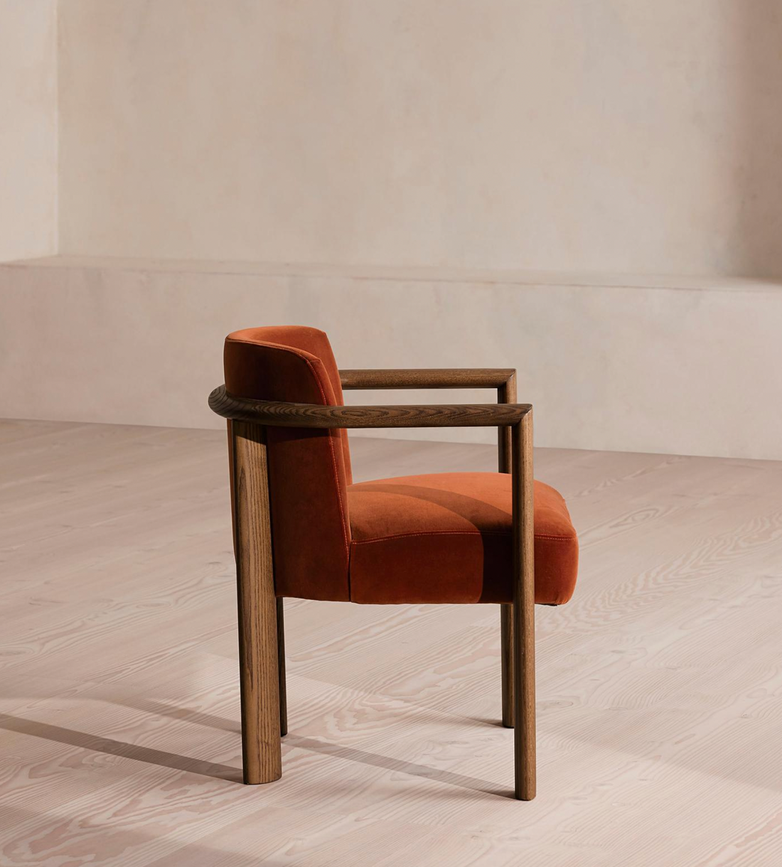 ARIA DINING CHAIR | VELVET | RUST
