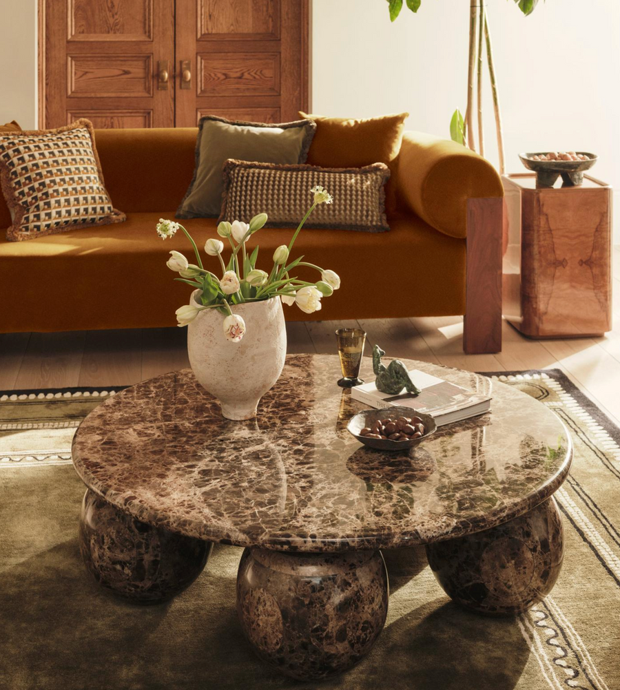 OXLEY COFFEE TABLE, LARGE | DARK EMPERADOR MARBLE