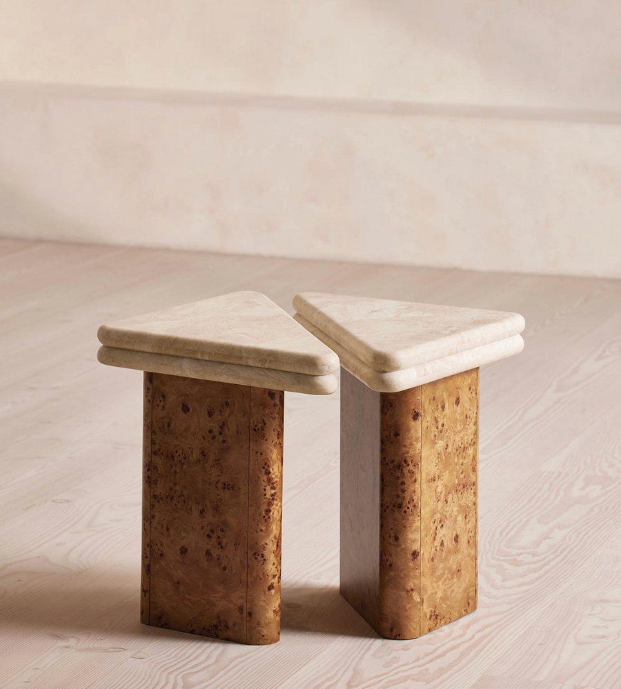 GIA SIDE TABLE SET | ROYA DIANA MARBLE