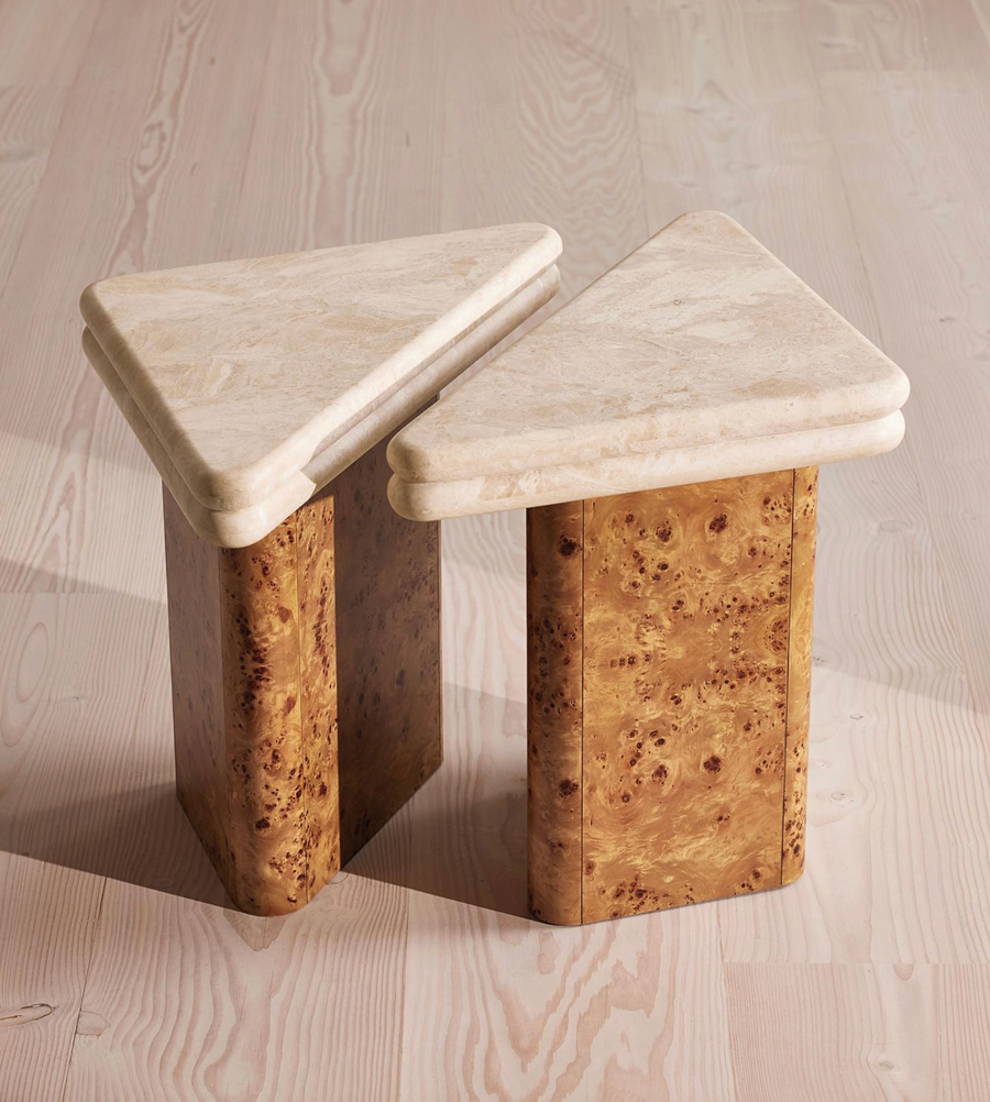 GIA SIDE TABLE SET | ROYA DIANA MARBLE