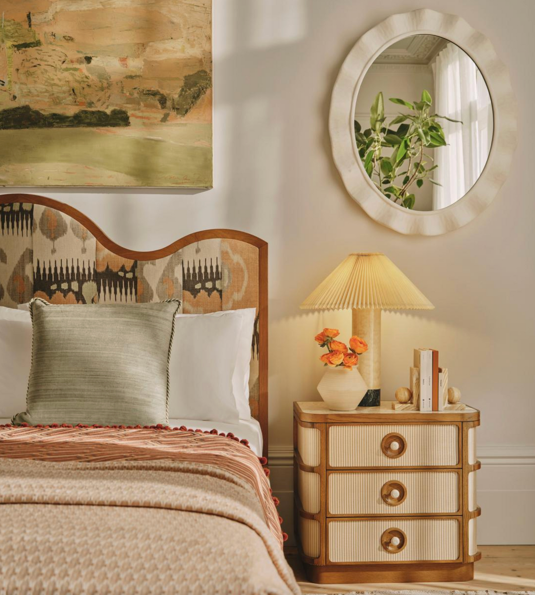 CORA BEDSIDE TABLE, ROYAL DIANA MARBLE