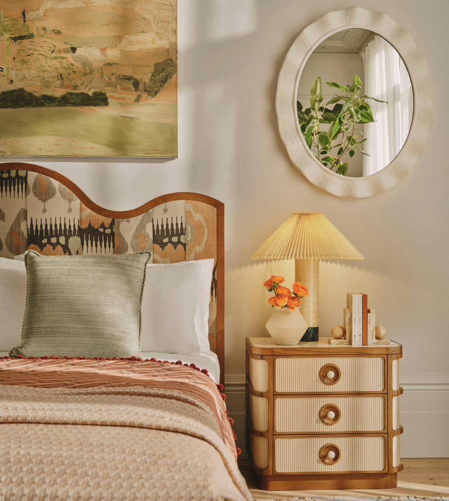 CORA BEDSIDE TABLE, ROYAL DIANA MARBLE