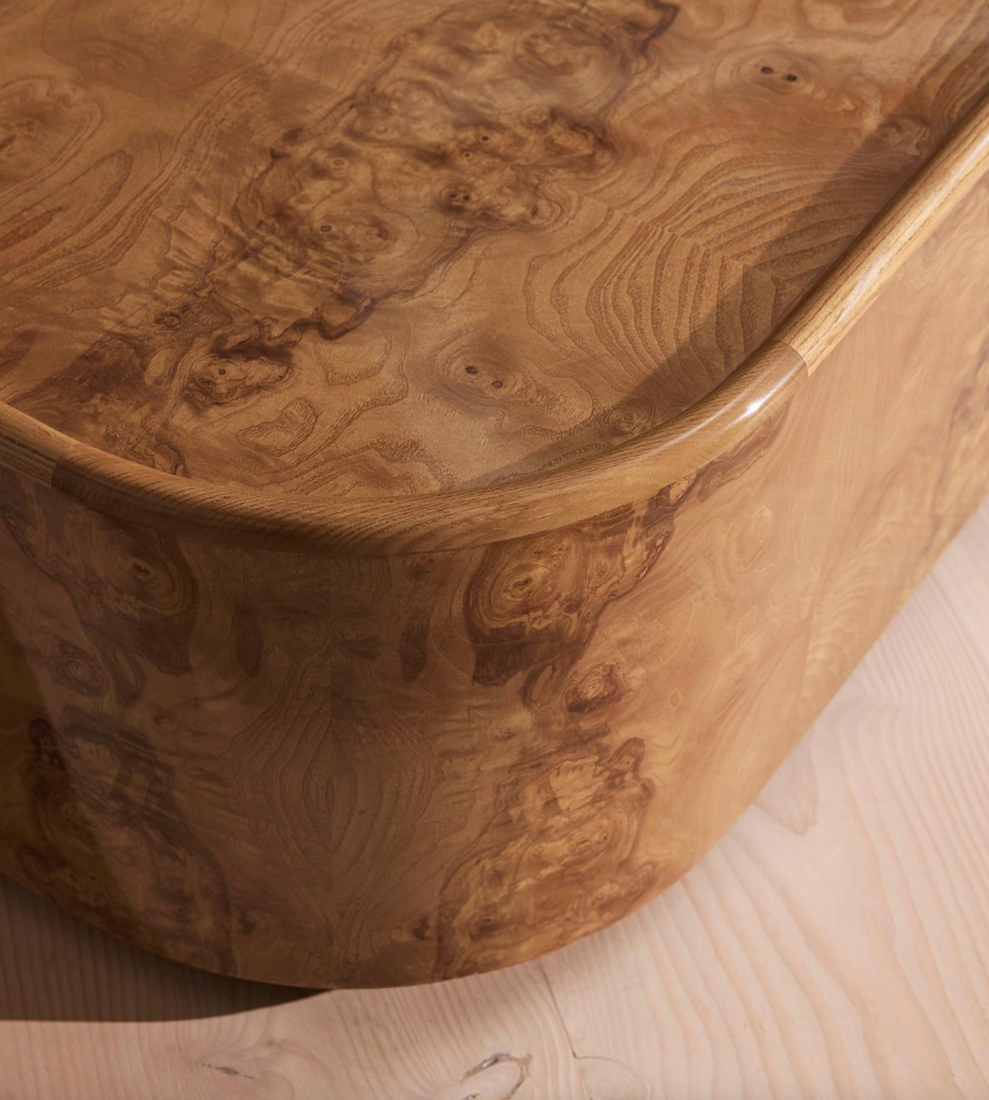 DAWSON COFFEE TABLE,  OLIVE ASH BURL
