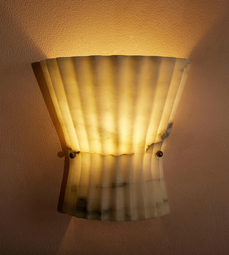 MALLORY WALL LIGHT, ALABASTER