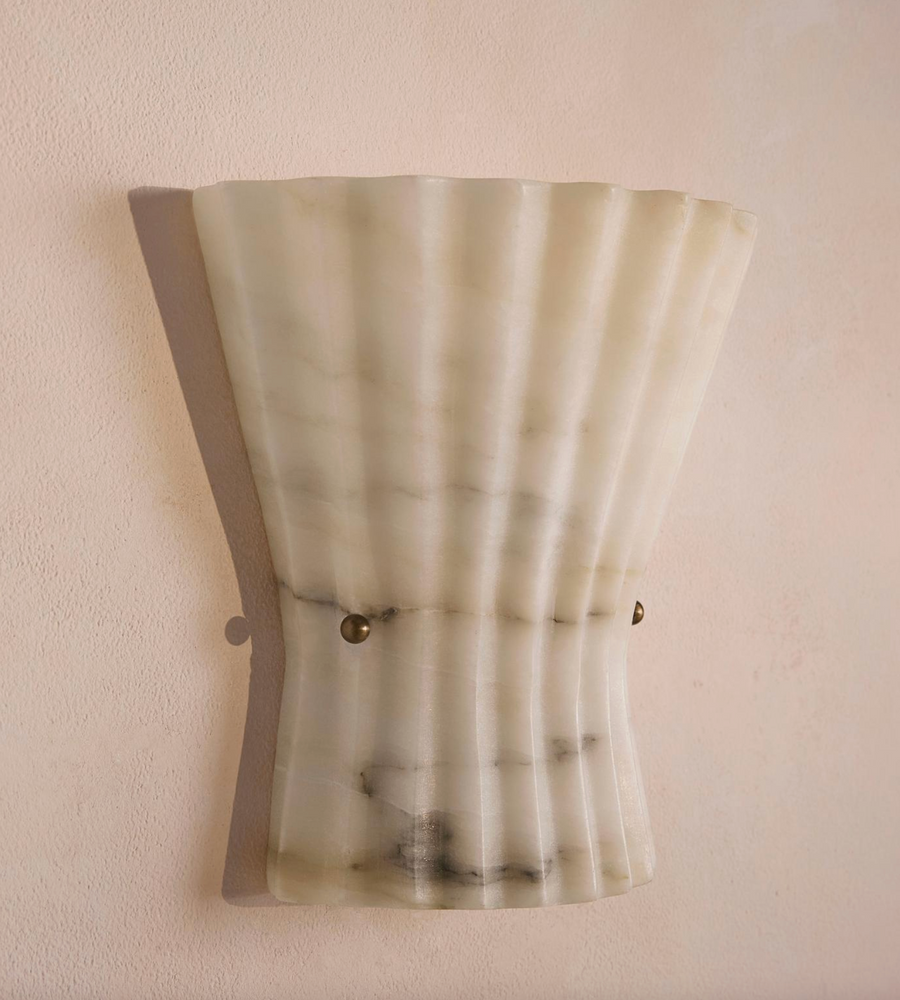 MALLORY WALL LIGHT, ALABASTER