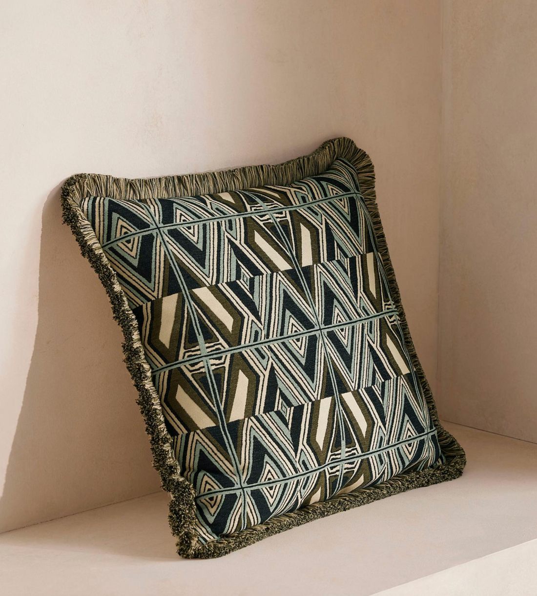 ASPEN SQUARE CUSHION | OLIVE