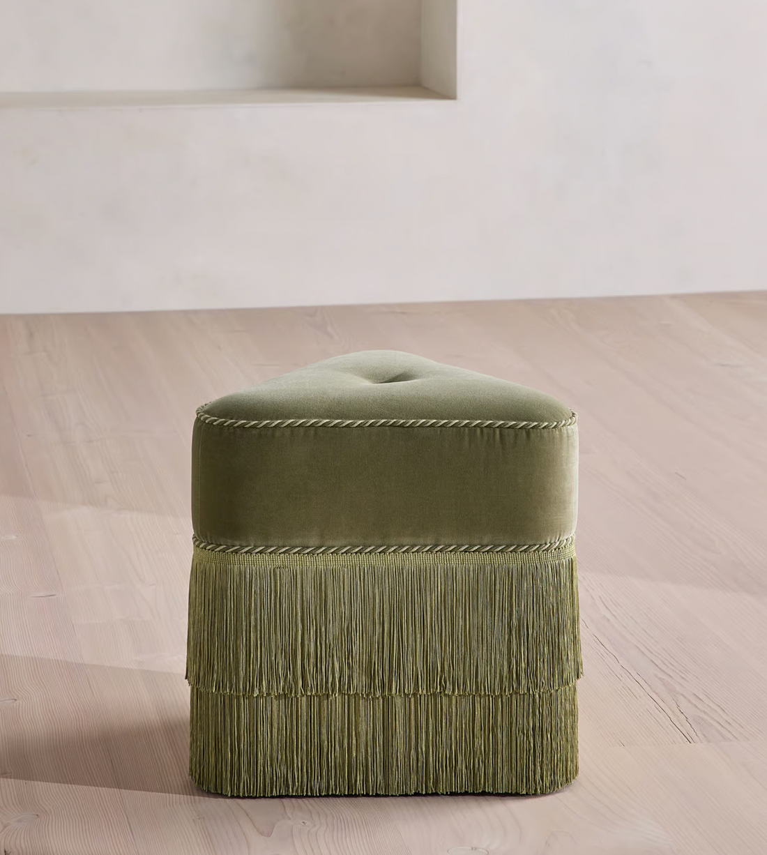 MARTA FOOTSTOOL | VELVET, LICHEN