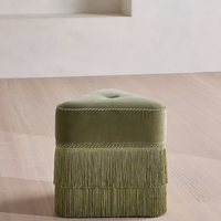 MARTA FOOTSTOOL | VELVET, LICHEN