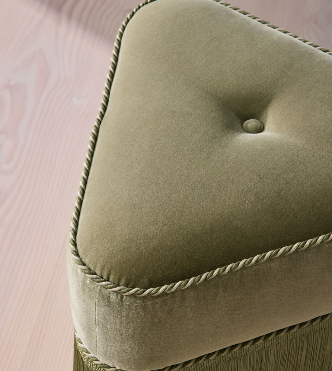 MARTA FOOTSTOOL | VELVET, LICHEN