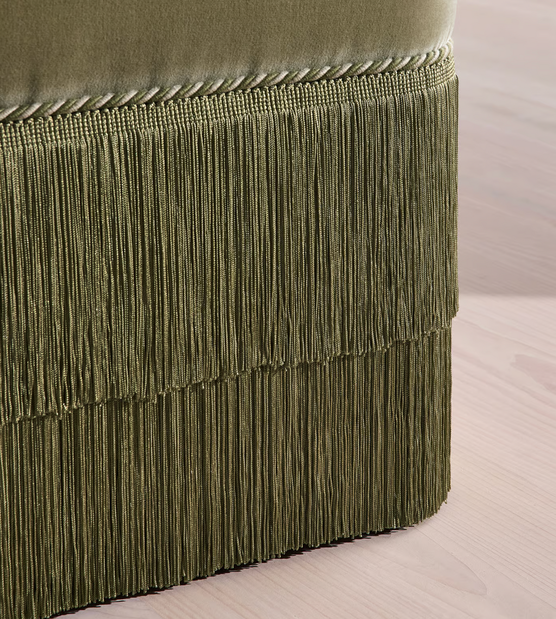 MARTA FOOTSTOOL | VELVET, LICHEN