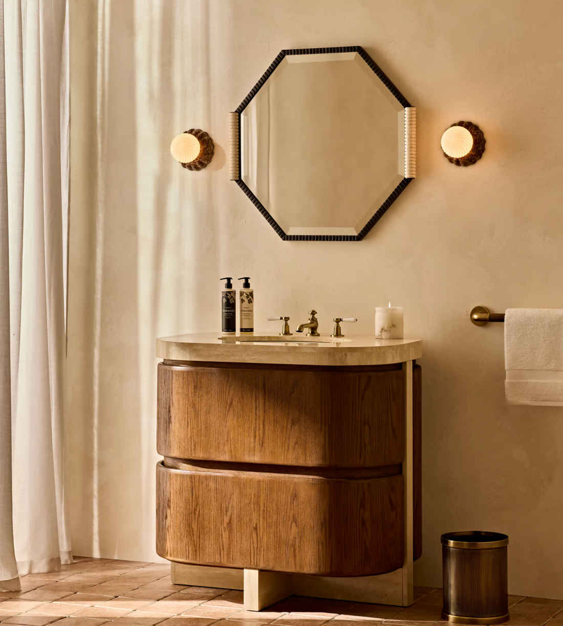 FLORIA WALL LIGHT | DARK EMPERADOR MARBLE