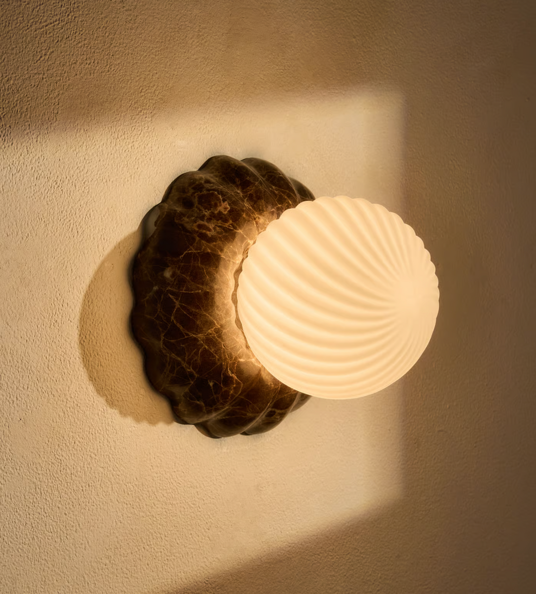 FLORIA WALL LIGHT | DARK EMPERADOR MARBLE